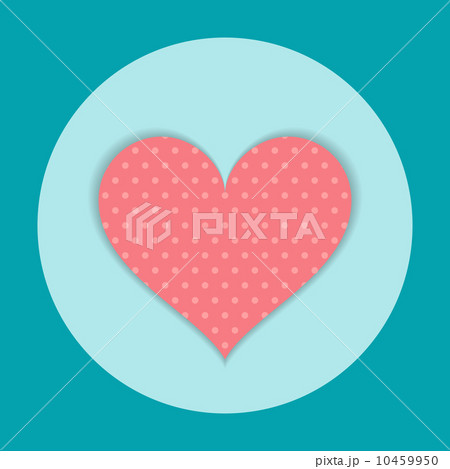 Red Paper Heart isolated on blue background. Red Paper Heart isolated on blue background. 10459950