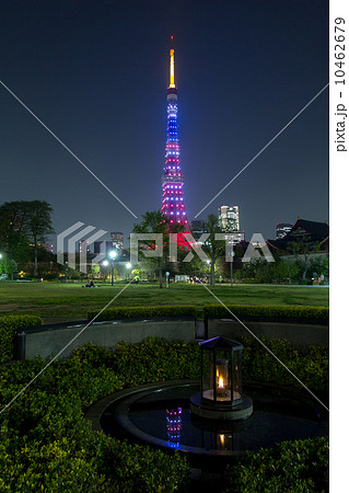 星条旗色にライトアップする東京タワー オバマ米大統領来日 星条旗色にライトアップする東京タワー オバマ米大統領来日 10462679