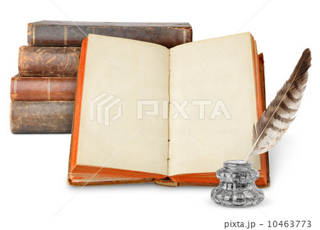 Old books and inkstand 10463773