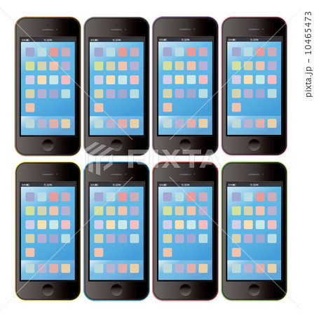スマートフォン タッチスクリーン タッチパネルのイラスト素材