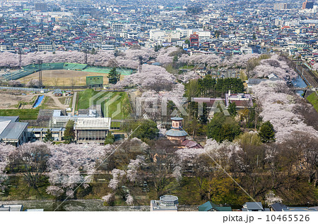 霞城公園と町並み 10465526