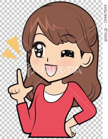 指著手指的女人 10467644