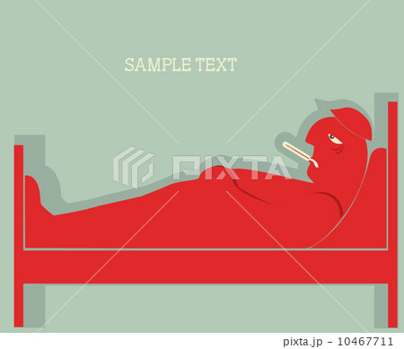 Sick man.Vector poster 10467711