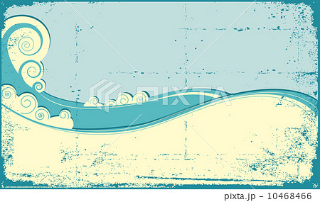 Sea waves. Vintage illustration of sea landscape Sea waves. Vintage illustration of sea landscape 10468466