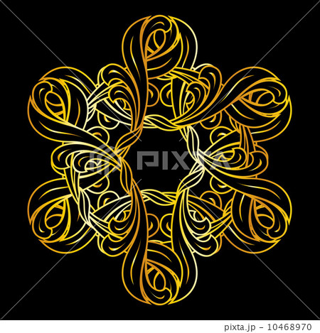 Golden floral pattern Golden floral pattern 10468970