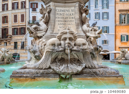 Fountain of Pantheon. Rome, Italy. Fountain of Pantheon. Rome, Italy. 10469080