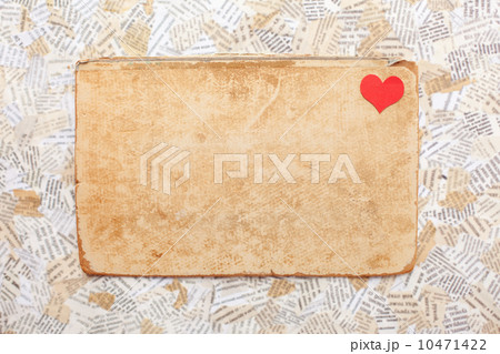 grunge paper card with heart 10471422