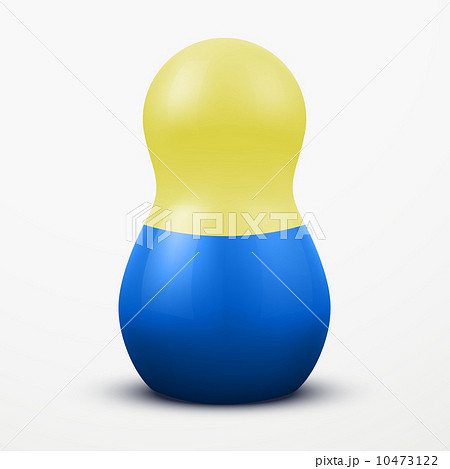 Russian tradition matrioshka dolls in Ukraine flag style. Russian tradition matrioshka dolls in Ukraine flag style. 10473122