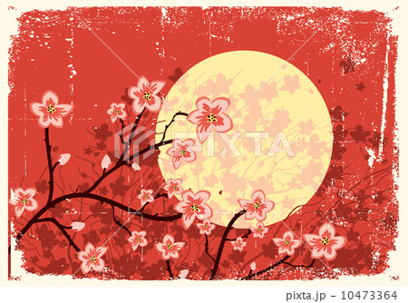 Flowing Sakura tree.Grunge image Flowing Sakura tree.Grunge image 10473364