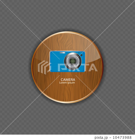 Camera wood application icons vector illustration Camera wood application icons vector illustration 10473988