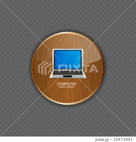 Computer wood application icons vector illustration 10473991