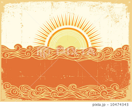 Abstract sea waves. Vector illustration of sea landscape.Grunge Abstract sea waves. Vector illustration of sea landscape.Grunge 10474343