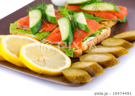 Salmon sandwiches Salmon sandwiches 10474491