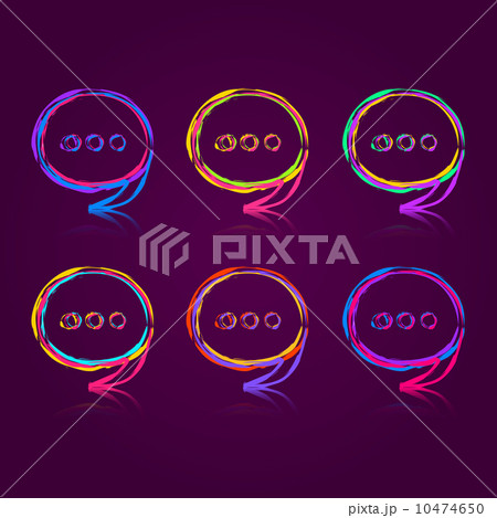 Colorful Speech Bubble Set 10474650