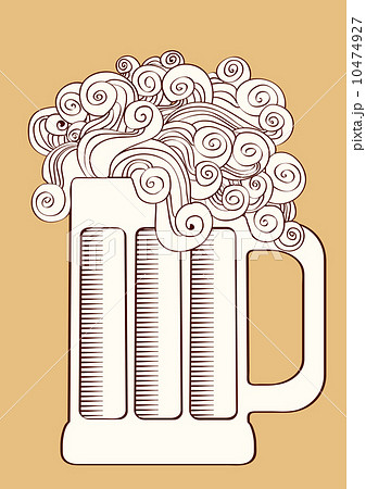Beer.Vector graphic  Illustration of glass . 10474927
