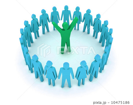 People around leader. Success. Concept 3D illustration. 10475186