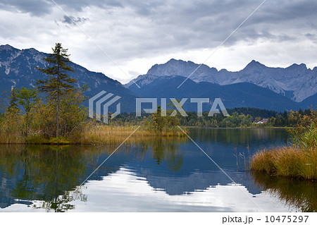 Barmsee and Alps at clouded weather 10475297