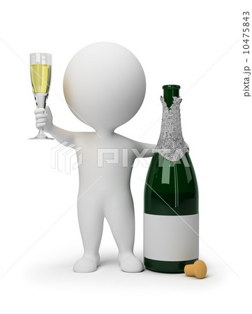 3d small people - champagne 3d small people - champagne 10475843