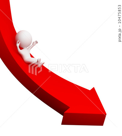 3d small people - arrow downwards 3d small people - arrow downwards 10475853