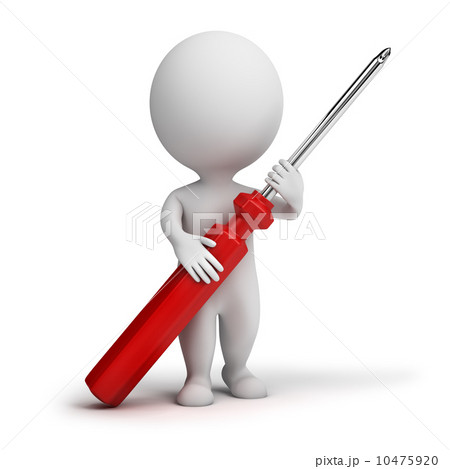 3d small people - screw-driver 3d small people - screw-driver 10475920