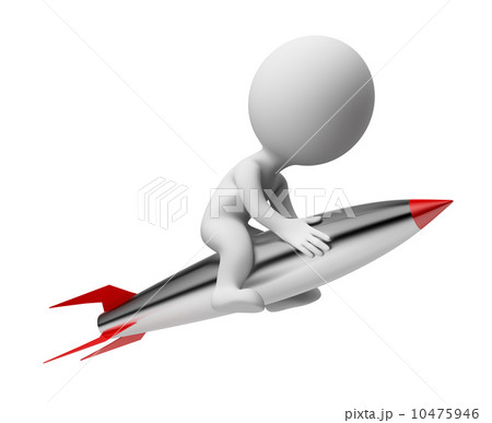 3d small people - rocket 3d small people - rocket 10475946