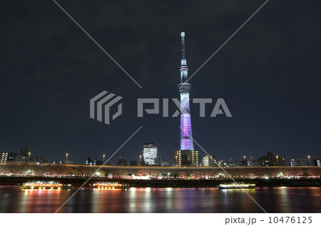 隅田公園の夜桜と東京スカイツリー 隅田公園の夜桜と東京スカイツリー 10476125