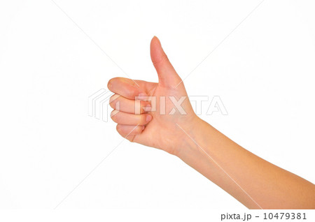 女性と手、グッドサイン。 10479381