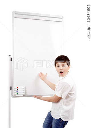young boy student and whiteboard 10484606