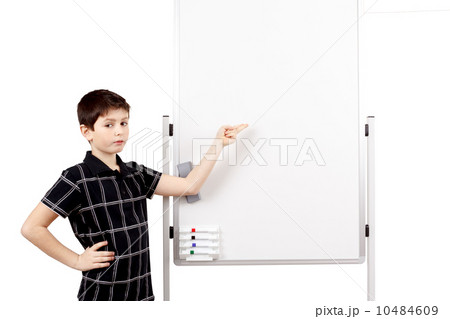 young boy student and whiteboard young boy student and whiteboard 10484609