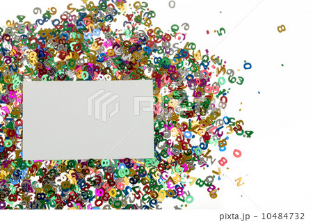 small color numbers confetti on white small color numbers confetti on white 10484732