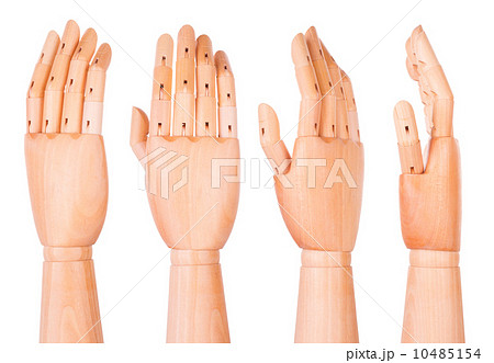 Wooden hand on a white background 10485154