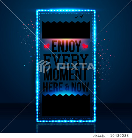 Enjoy every moment here and now. Motivating poster, nautical bac 10486088