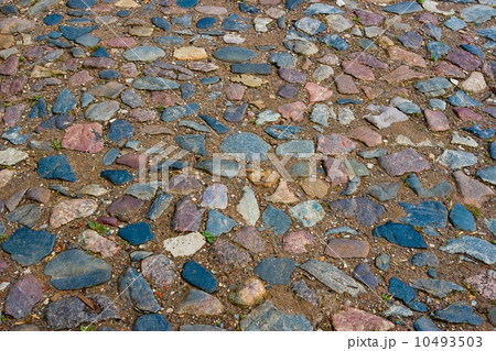 Old paved roadway 10493503