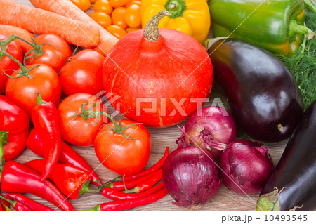 fresh colorful rope vegetables on a table fresh colorful rope vegetables on a table 10493545