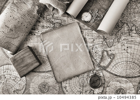 compass on old map compass on old map 10494385
