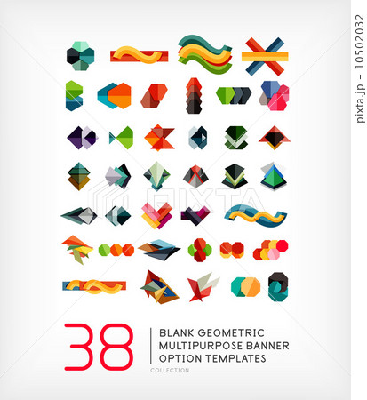 Vector collection of geometric web boxes 10502032