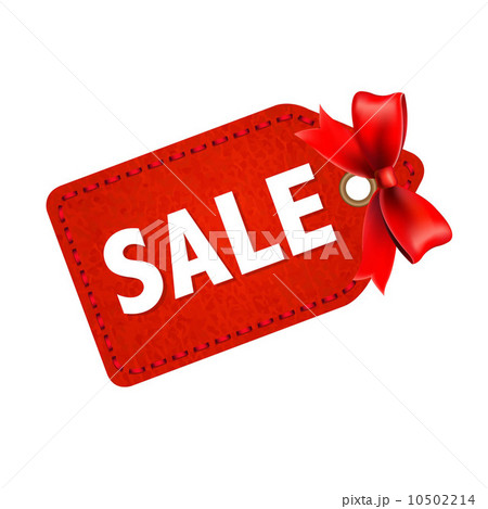 Sale Tag With Red Ribbon Sale Tag With Red Ribbon 10502214