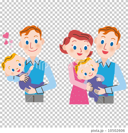 图库插图: 妈妈和爸爸和宝宝