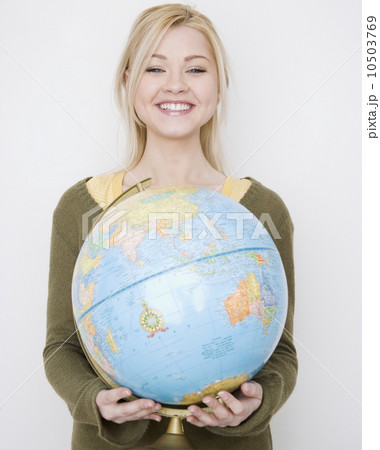 Woman holding globe Woman holding globe 10503769