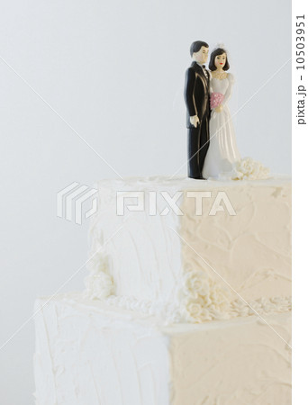 Wedding cake toppers on cake Wedding cake toppers on cake 10503951