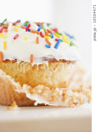 Colorful sprinkles on cupcake 10504471