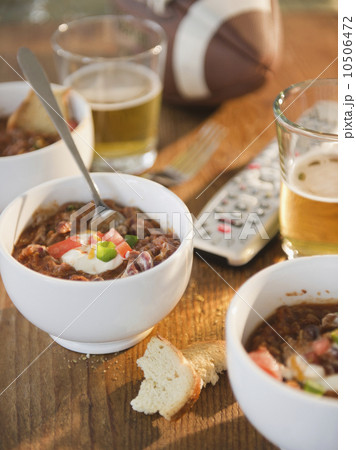 Close up of chili soup Close up of chili soup 10506472