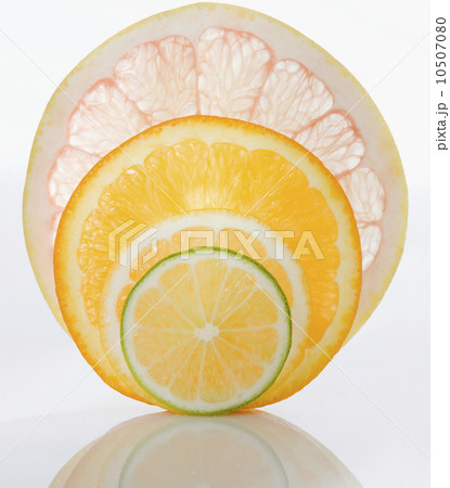 Close up of citrus fruit slices 10507080