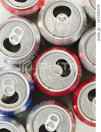 High angle view of empty cans 10508026