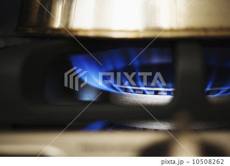 Close-up of gas stove burner 10508262