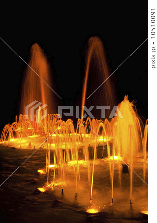 Water fountains at night 10510091