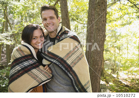 Portrait of couple in forest 10510272