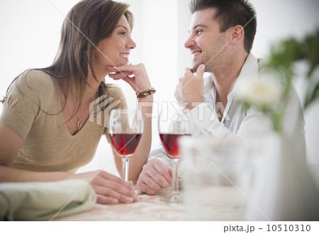Smiling couple drinking wine 10510310
