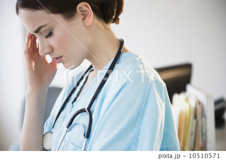 Portrait of female doctor in hospital uniform Portrait of female doctor in hospital uniform 10510571