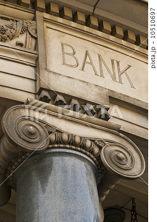 The sign on a bank 10510697
